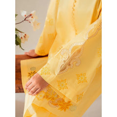 Miral 2 Pcs Embroidered Stitched Suit Yellow