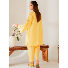 Miral 2 Pcs Embroidered Stitched Suit Yellow