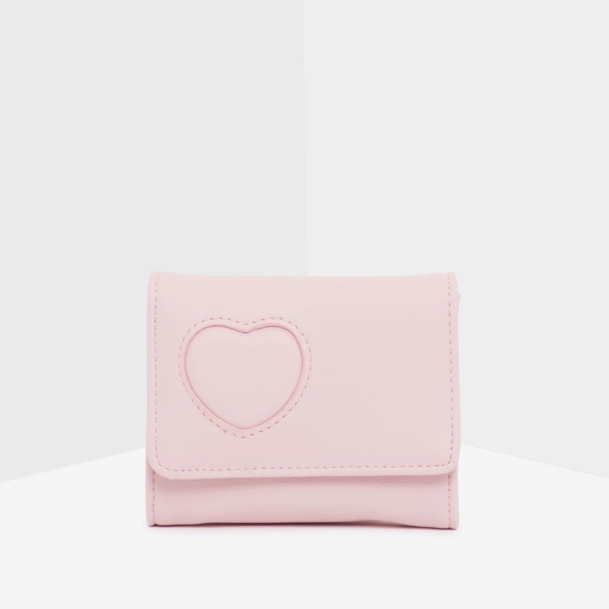 Missy Bi-Fold Wallet with Button Closure Pink