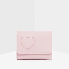 Missy Bi-Fold Wallet with Button Closure Pink