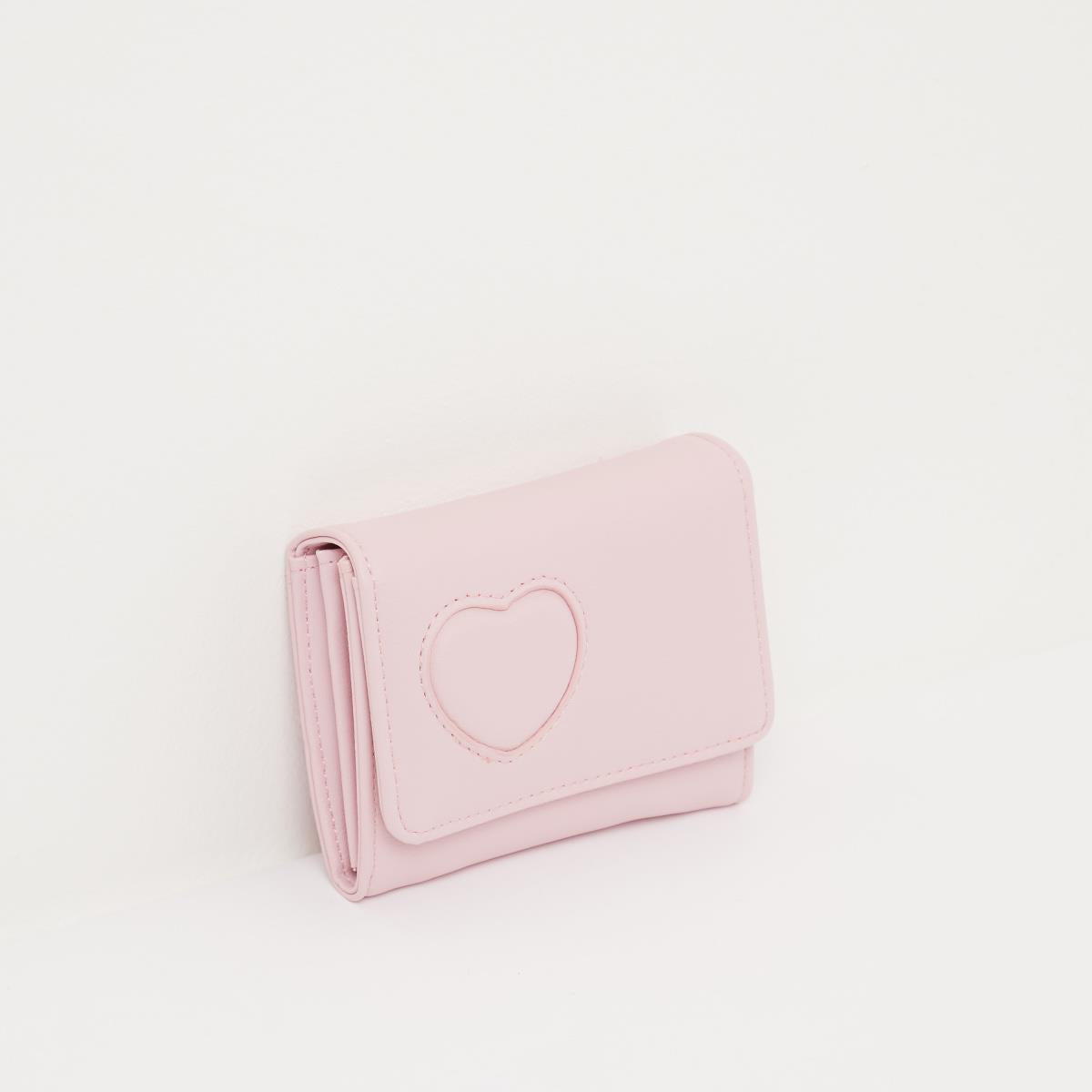 Missy Bi-Fold Wallet with Button Closure Pink