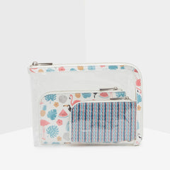 Missy See-Through Pouch with Printed Wallets