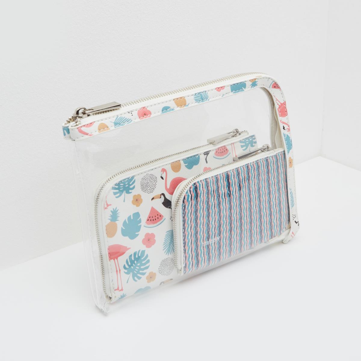 Missy See-Through Pouch with Printed Wallets