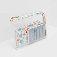 Missy See-Through Pouch with Printed Wallets