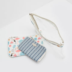 Missy See-Through Pouch with Printed Wallets