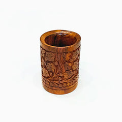 Molinari Carved Wooden Pencil Holder