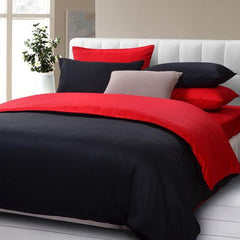 Mollie Red And Black 6 Pcs Duvet Cover Bedding Set