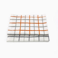 Monaco 2 Pcs Kitchen Towel Set Orange And Grey