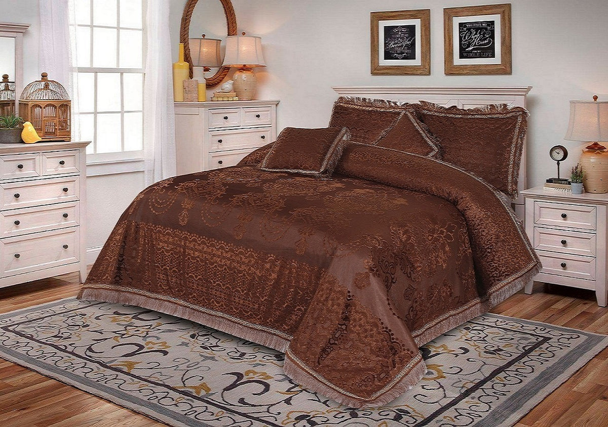 Moroco 5 Pcs Palachi Bed Sheet Set Brown