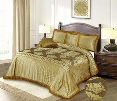 Moroco 5 Pcs Palachi Bed Sheet Set Gold