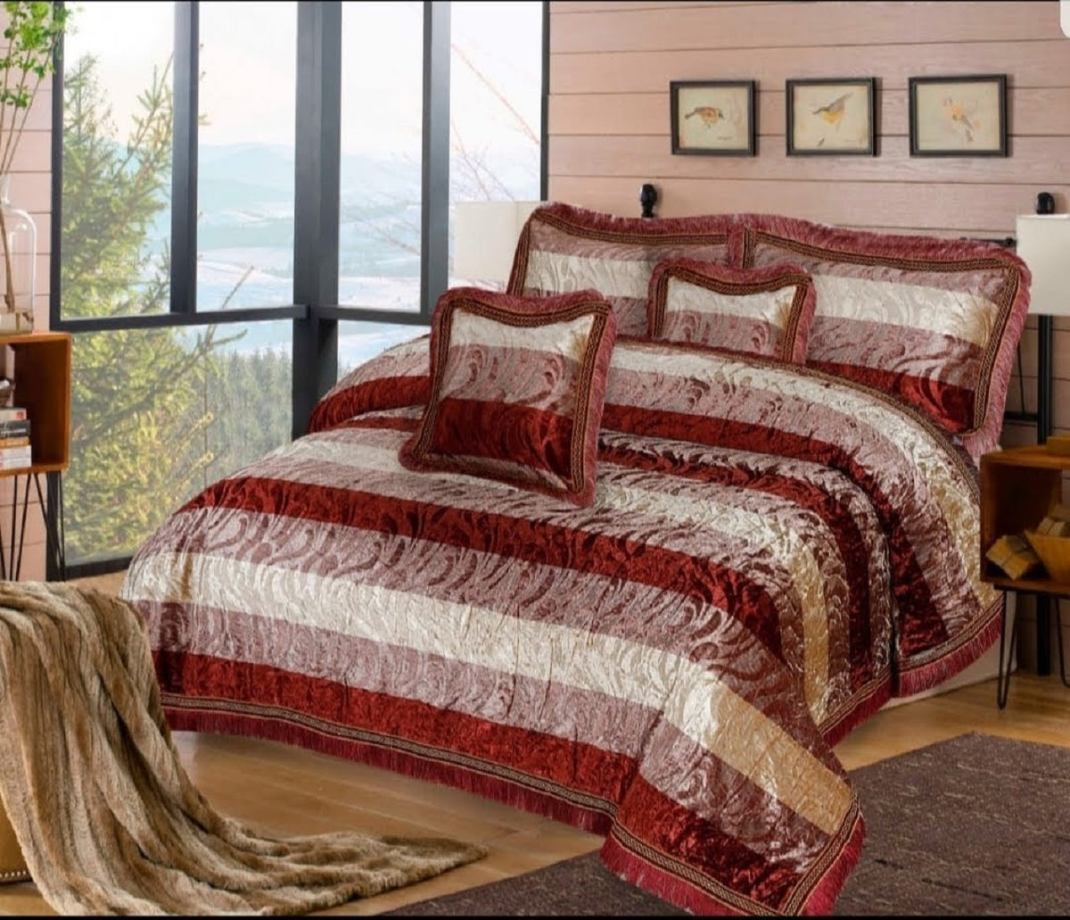 Moroco 5 Pcs Palachi Bed Sheet Set Red