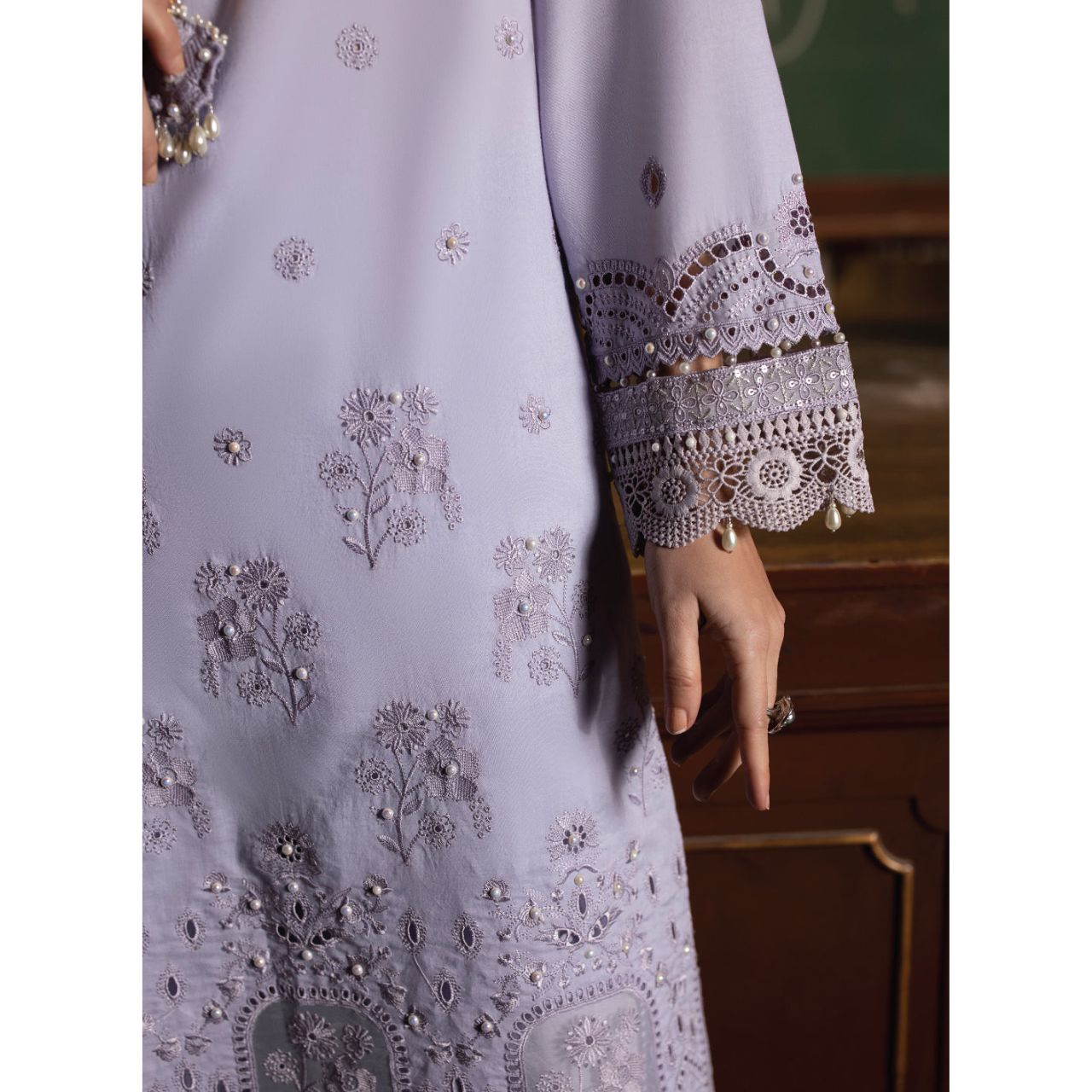 Nazali 3PC Unstitched Embroidered Suit (Eid Edition)