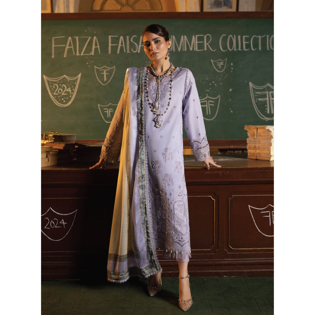 Nazali 3PC Unstitched Embroidered Suit (Eid Edition)