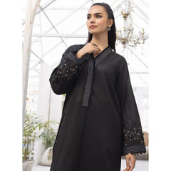 Nevaeh 2 Pcs Embroidered Stitched Suit Black