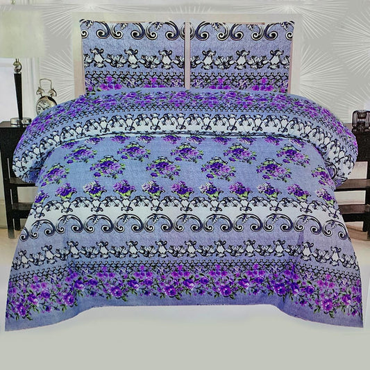 Nicola 3 Pcs Bedding Set Grey 1200