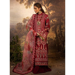 Nilofer Bibi 3 Pcs Embroidered Luxury Suit Maroon