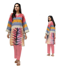 Nisha 3 Pcs Unstitched Printed Lawn Suit Ditzy Pink