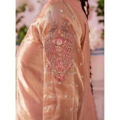 Noor 3 Pcs Embroidered Luxury Suit Rose Gold