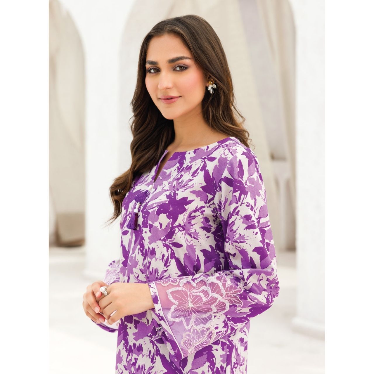 Noura 2 Pcs Embroidered Stitched Suit