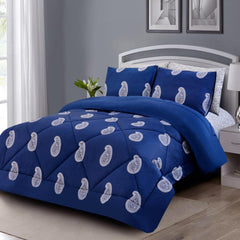 Nova 6 Pcs Cotton Sateen Bedding Set with Filled Comforter