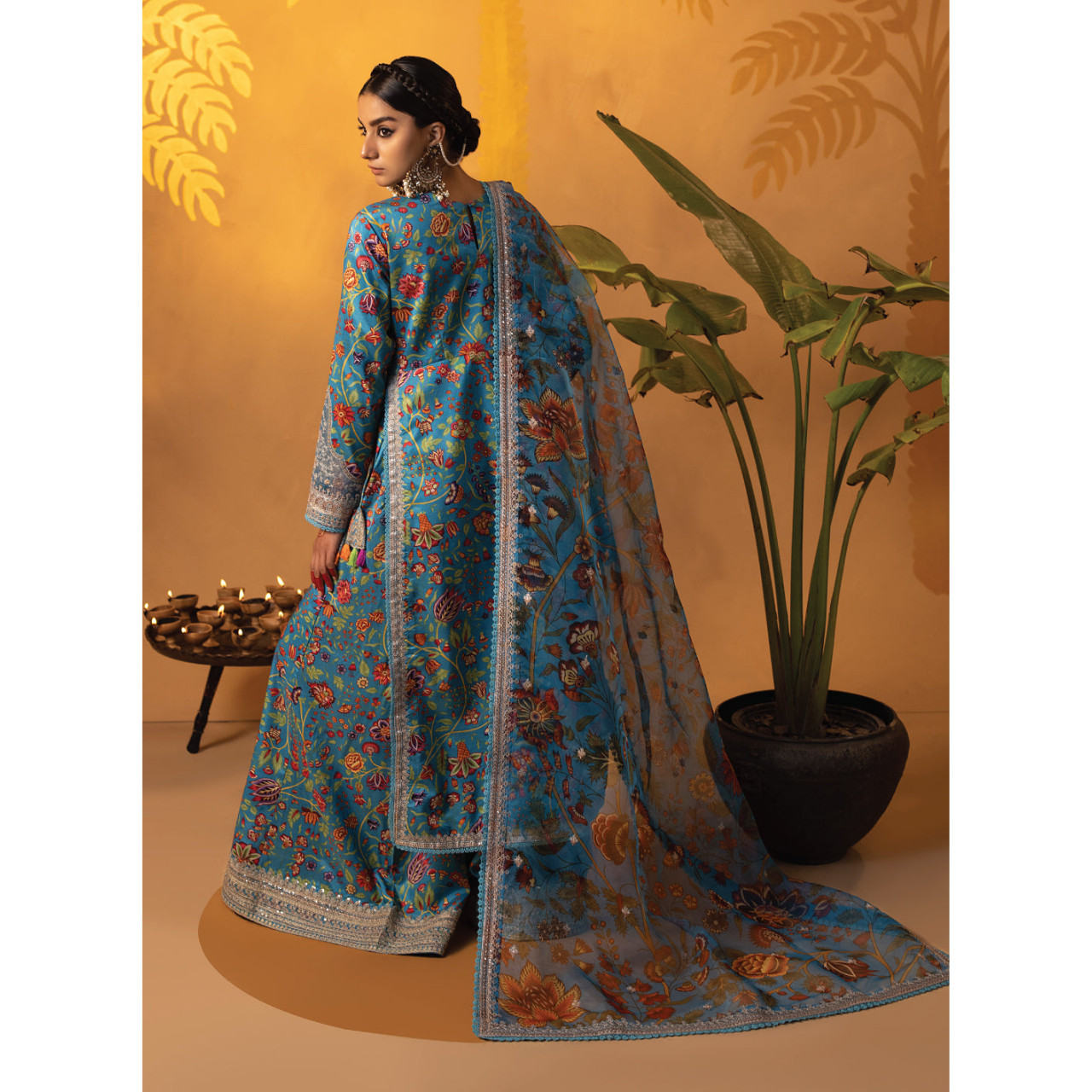 Oceane 3 Pcs Stitched Embroidered Suit