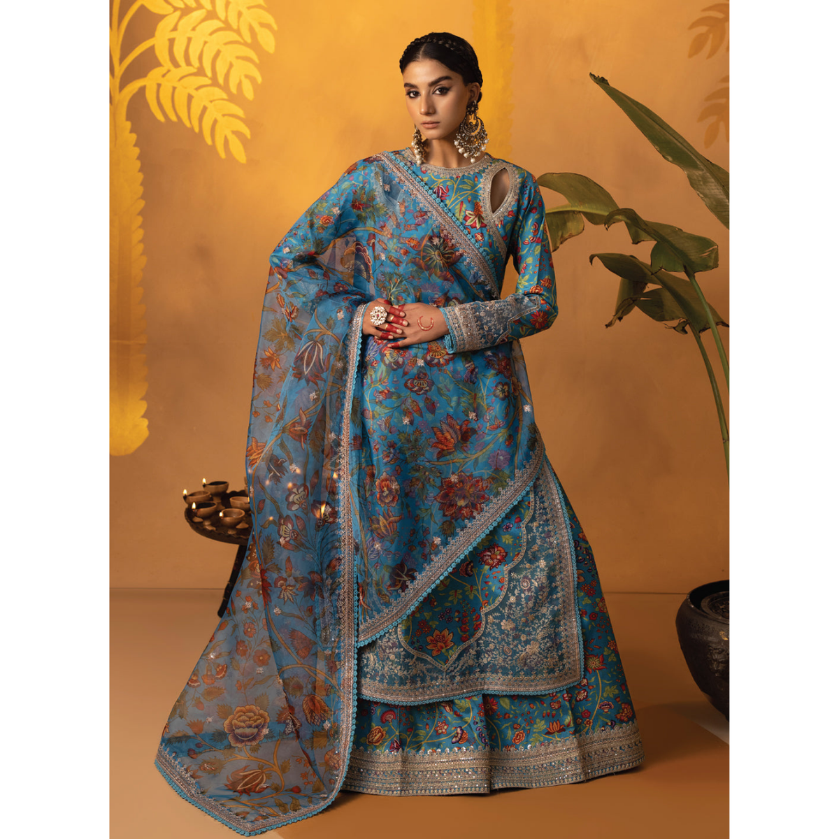 Oceane 3 Pcs Stitched Embroidered Suit