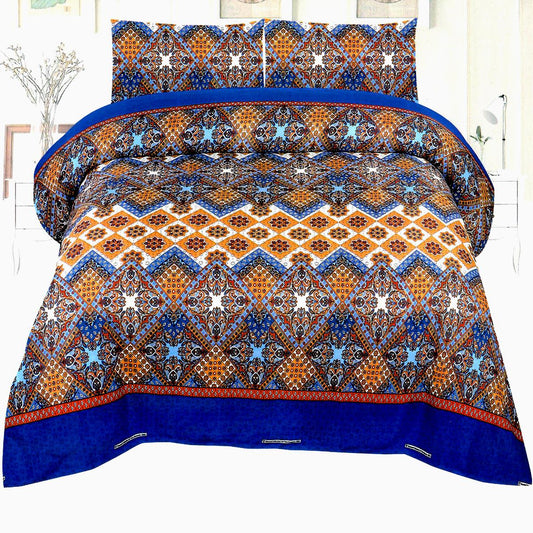 Ombre Floral 3 Pcs Bedding Set Blue 1200