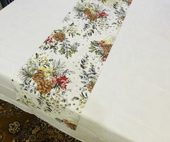 Orchid 1 Pc Table Runner Floral White