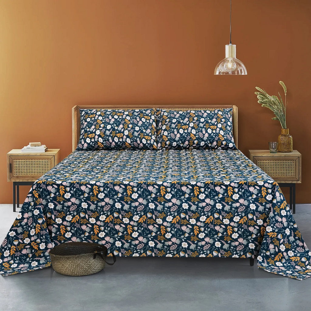 Orenza 3 Pcs Bedding Set Blue