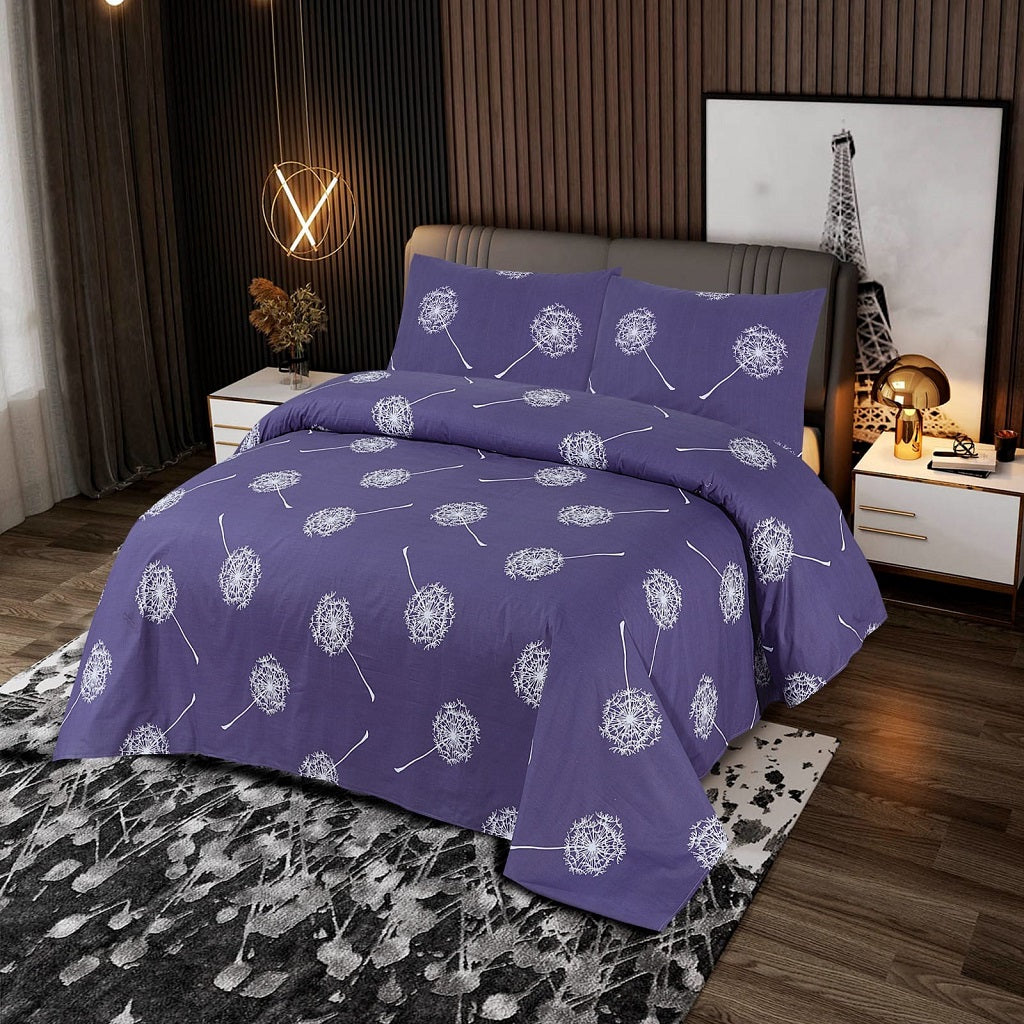 Orenza 3 Pcs Bedding Set Purple