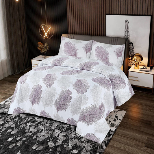 Orenza 3 Pcs Bedding Set White Floral 1024