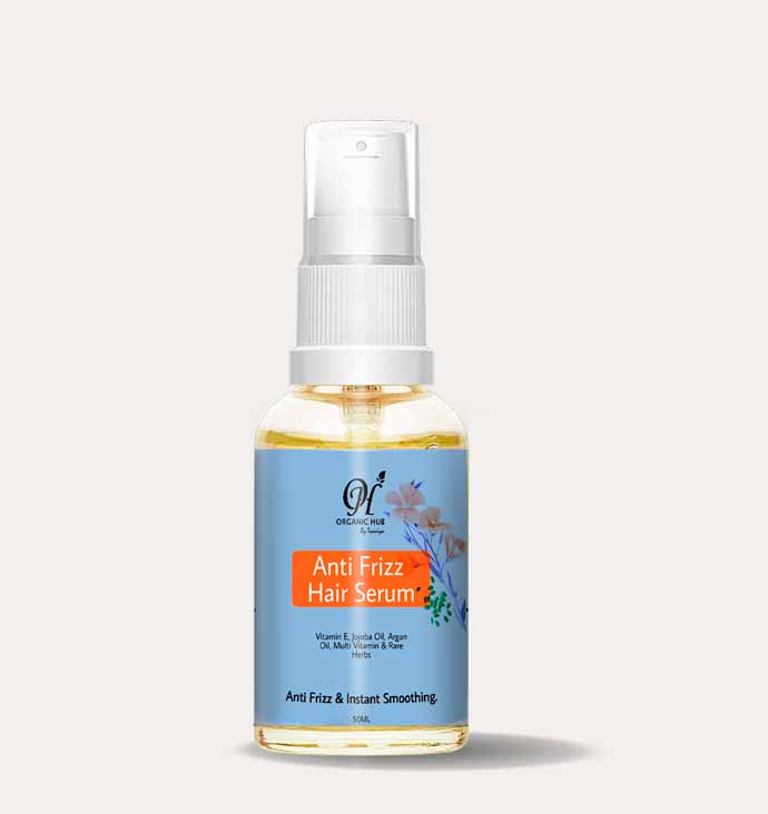 Organic Hub Anti-Frizz Hair Serum 50ML - Frizzy, Dry, Unmanageable Hair