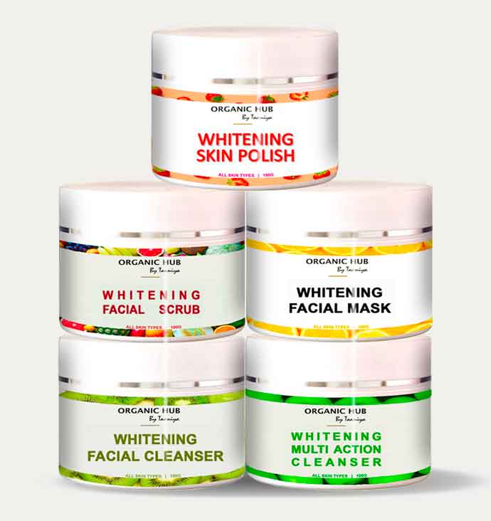 Organic Hub Professonal Skin Whitening Fruit Facial - Set of 5 jars