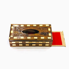 Ornelas Wooden Tissue Box