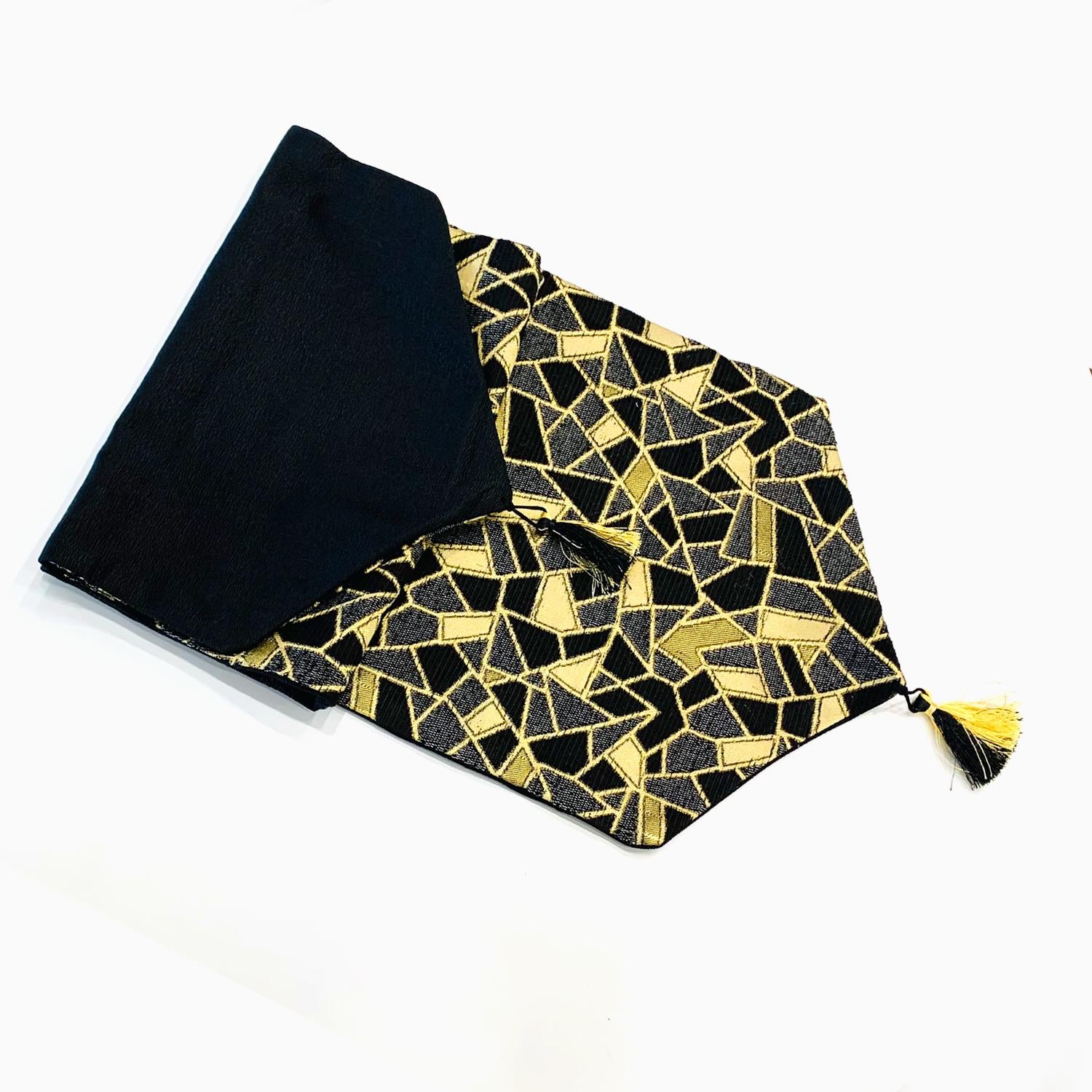 Oteri 3 Pc Table Runner Set Yellow Black