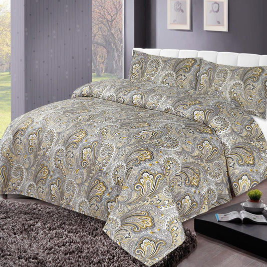 Paisley 3 Pcs Bedding Set Yellow 1080