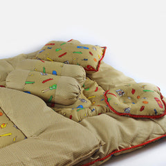 Patricia 6 Pcs Baby Cot Set Khaki ( Filled )