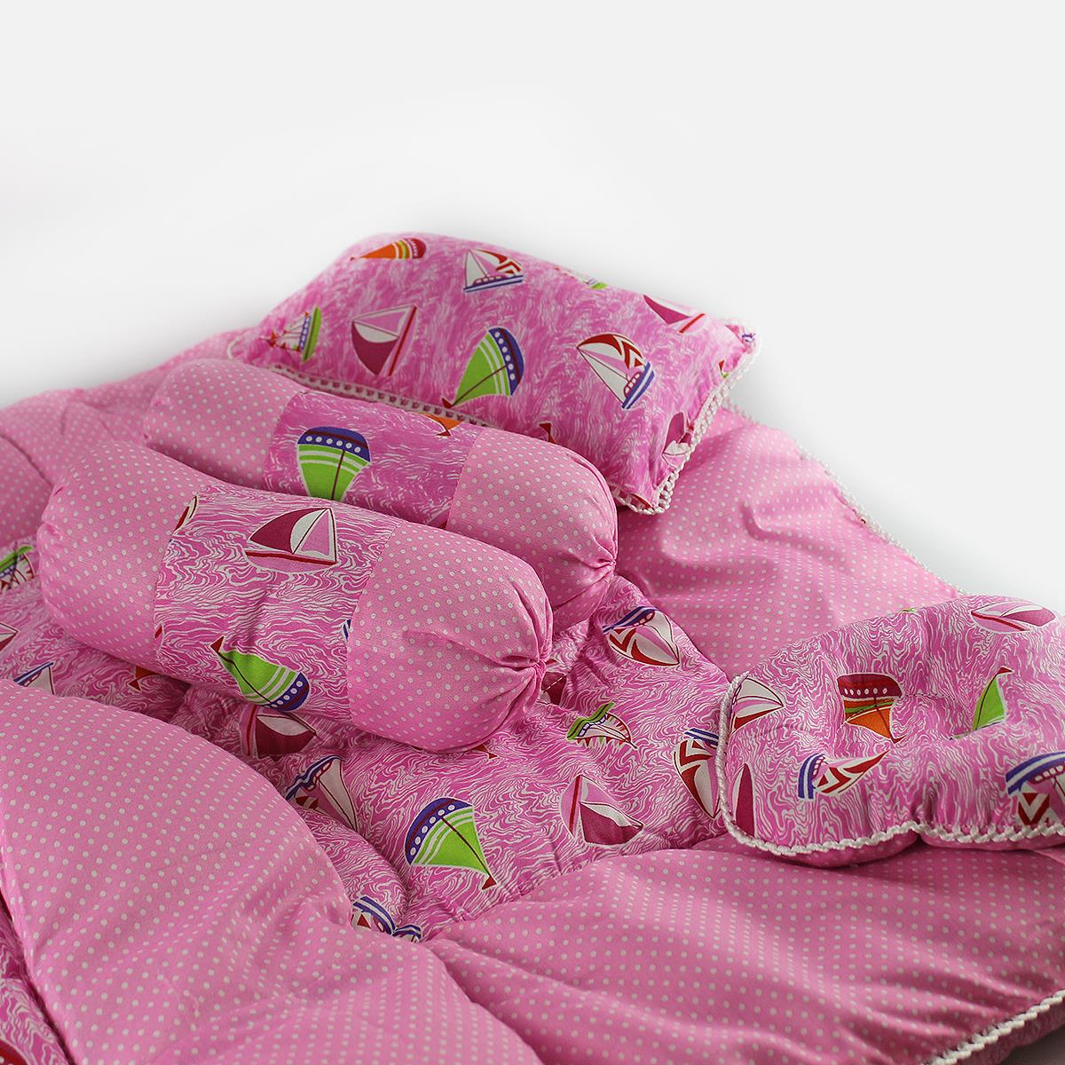 Patricia 6 Pcs Baby Cot Set Pink ( Filled )