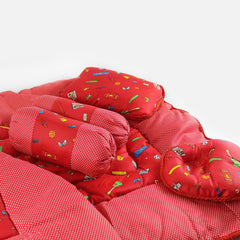 Patricia 6 Pcs Baby Cot Set Red ( Filled )