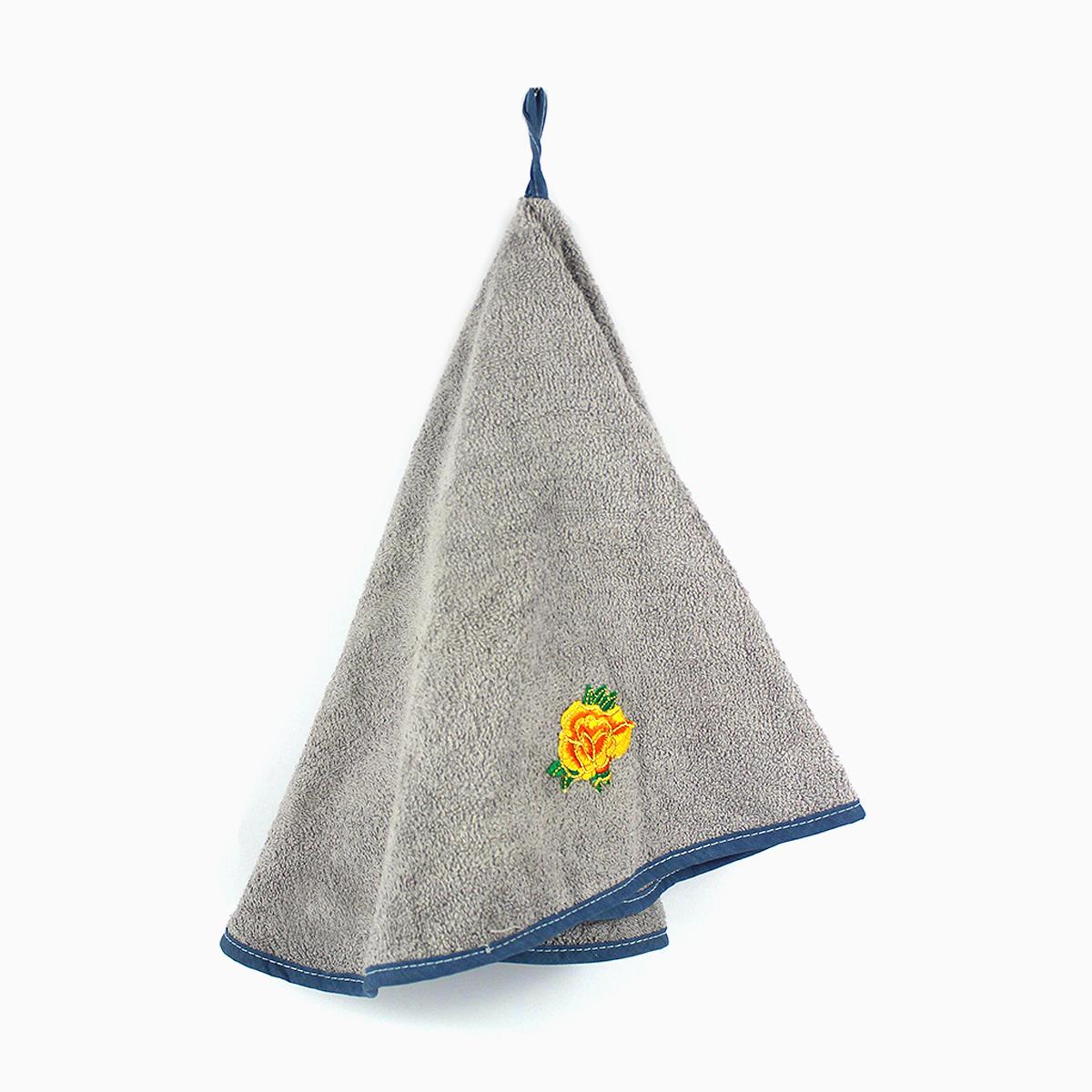 Patricia Kitchen Hanging Towel Yellow Floral Grey