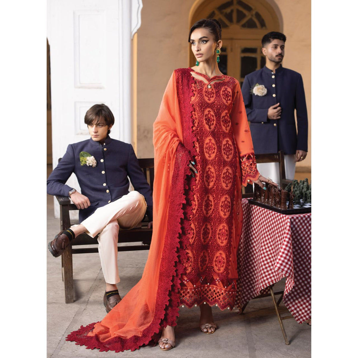 Paula 3PC Unstitched Embroidered Suit (Eid Edition)