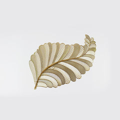 Perino Table Mat Leaf Golden