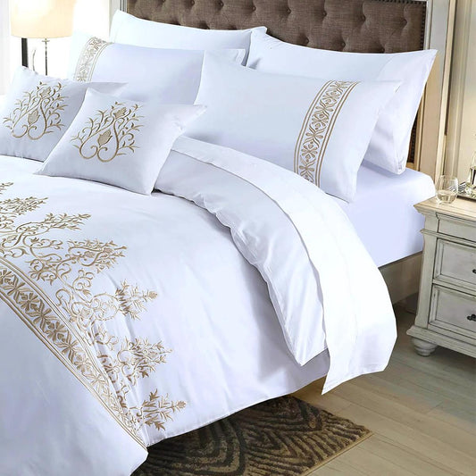 Pernille Embroidered 3 Pcs Duvet Cover Set 1200