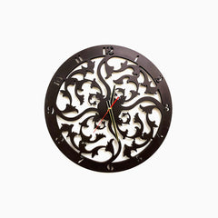 Petra Wooden Wall Clock Brown