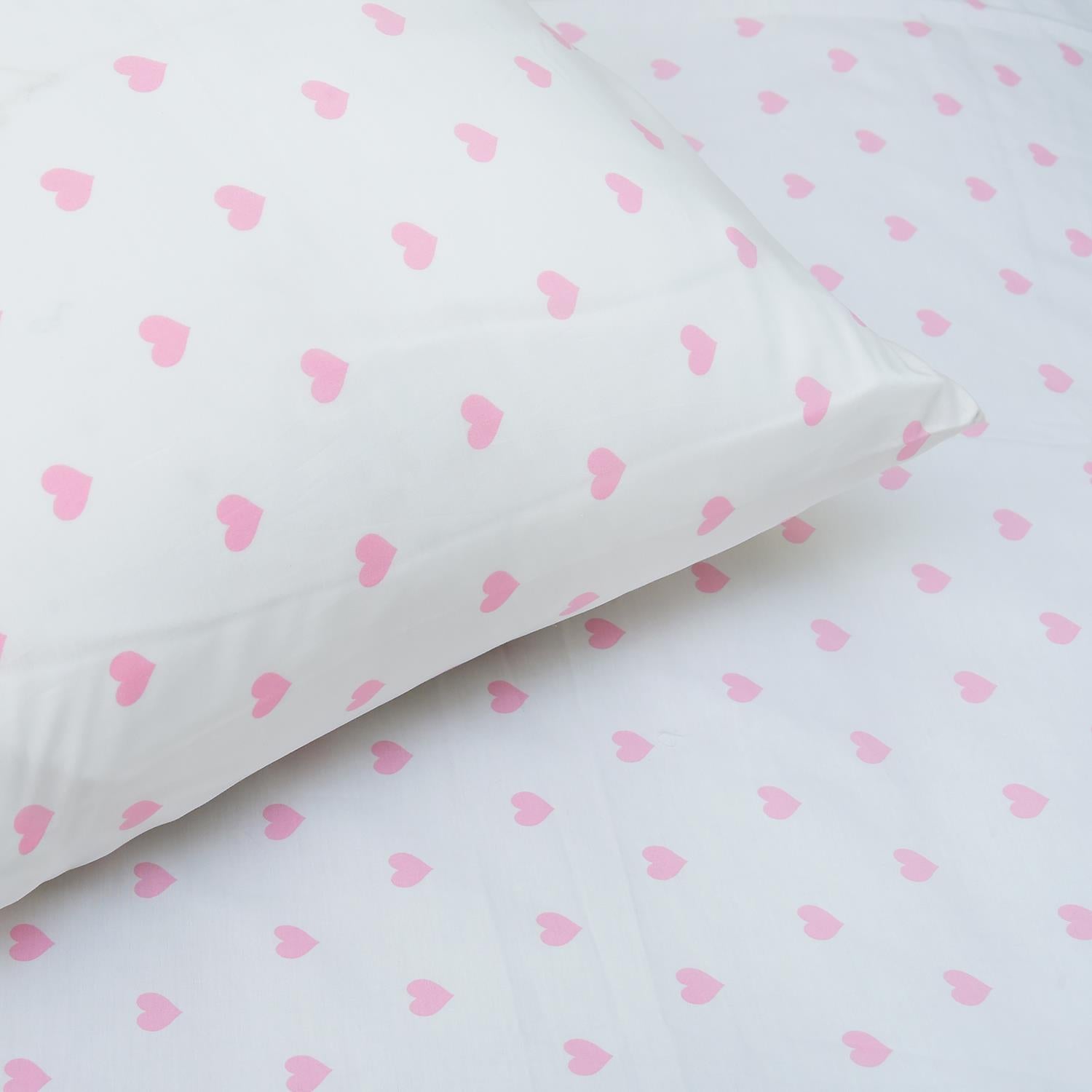 Pink Hearts 2 Pcs Kids Bedding Set