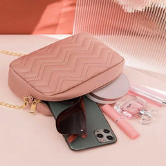 Rangoon Pink Quilted Crossbody Bag