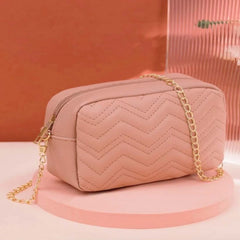 Rangoon Pink Quilted Crossbody Bag