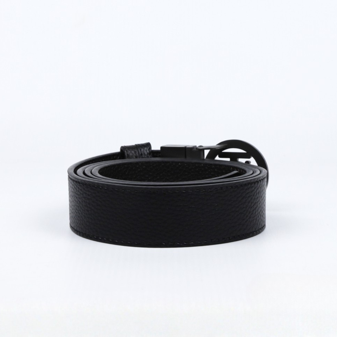 Premium Burberry Leather Belt Black