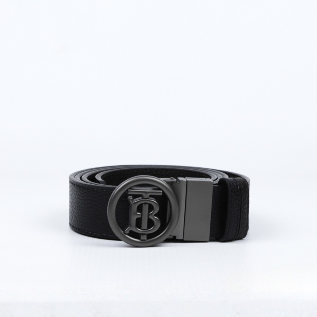 Premium Burberry Leather Belt Black
