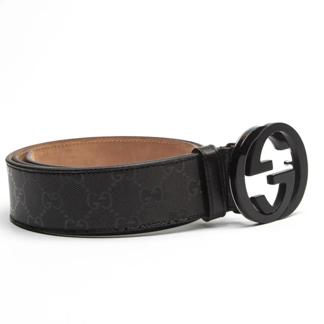Premium Gucci Leather Belt Black